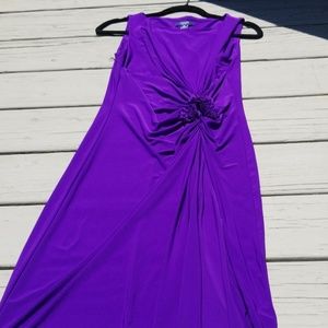 Purple Flower Detail Dress